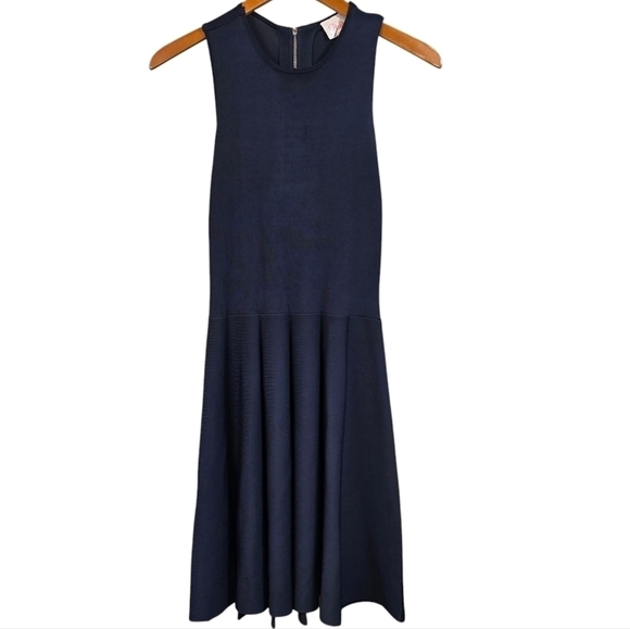 Parker Dresses & Skirts - Parker Navy Blue Sleeveless Fit & Flare Stretch Knit Skater Mini Dress Size Lg.